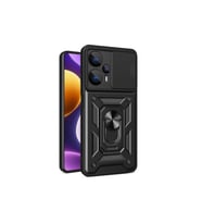 Xiaomi Poco F5 Uyumlu Kılıf Magnetik Standlı Kamera Korumalı Zore Sürgülü Vega Kapak