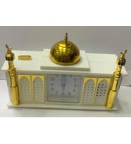 Alarm Sesi Yerine Ezan Okuyan Saat Büyük Boy -Beyaz Renk-M3...