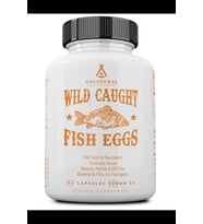 Ancestral Supplements Wild Caught Fish Eggs, 2400mg, Omega-3 Supplement Supports Brain, Heart, Fertility and Inflammatory Health, Whole Food Source of Vitamin D, K2, and A, Non-GMO, 180 Capsul.USA.3990 (Renksiz)