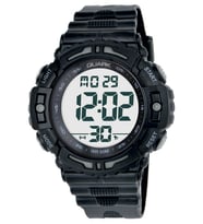 Quark Qu-339Gc-7 Dijital Kronometreli Alarmlı Takvimli Işıklı Erkek Kol Saati (Siyah)