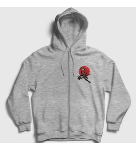 Presmono Unisex Gri Levi Anime Attack On Titan Fermuarlı Kapüşonlu Sweatshirt 123882tt (Gri)