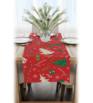 Yılbaşı Temalı Dijital Baskılı Runner Örtüsü Christmas 40x140 cm