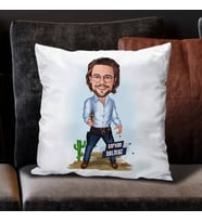Kişiye Özel Kibar Kovboy Karikatürlü Yastık