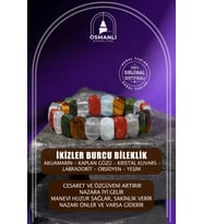 İkizler Burcu Bileklik Akuamarin, Kaplan Gözü, Kristal Kuvars, Labradorit, Obsidyen, Yeşim