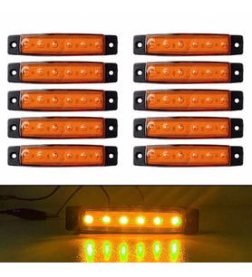 PARMAK LED 12 VE 24 VOLT ÇALIŞMA ÖZELLİĞİ SU GEÇİRMEZ (10 ADET) SARI