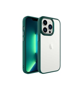 Apple iPhone 14 Pro Max Uyumlu Kılıf Zore Krom Kapak (Koyu Yeşil)
