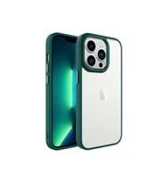 Apple iPhone 14 Pro Max Uyumlu Kılıf Zore Krom Kapak (Koyu Yeşil)