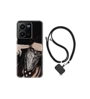 Vivo Y35 Kılıf Ipli Boyun Askılı Desenli Silikon Bang Bang 1689