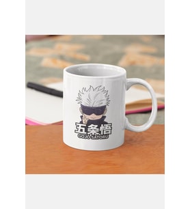 Gojo Satoru Chibi Kupa Bardak (Beyaz)