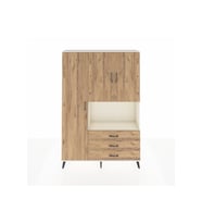 Arges Gardrop 6 Raflı 3 Çekmeceli 3 Kapaklı 132x30x195 Aytaşı-Çam