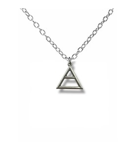 Thirty Seconds To Mars Triad Üçgen Logolu Kolye – 60 cm Zincirli Unisex Takı (Gümüş)
