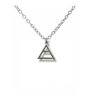 Thirty Seconds To Mars Triad Üçgen Logolu Kolye – 60 cm Zincirli Unisex Takı (Gümüş)