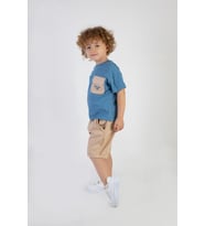 Erkek Çocuk Cool Boys Baskılı-Gardin Pantalon Alt Üst Takım (Mavi)