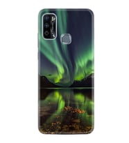 Infinix Hot 9 Play Kılıf Resimli Desenli Baskılı Silikon Kılıf Kuzey Işıkları 1327