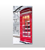 Kırmızı Telefon Kulübesi Kanvas Tablo 80x120cm (Karışık)