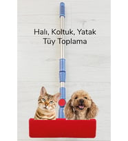 Kedi Köpek Sihirli Tüy Temizleme Fırçası 4 ü 1 Arada Döner Başlıklı