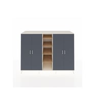 Kronos Dolap 12 Raflı 4 Kapaklı 220x59x163 Aytaşı-Antrasit/Çam