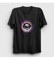 Presmono Unisex Siyah Wormhole Astronaut Uzay T-Shirt 290143tt