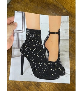 TAŞ İŞLEME KIZ GÖRSEL ARMA DİKİŞ APLİKE 23X19 CM