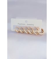 Pirinç Gold Renk Oval Küpe Seti - TJ-BKP8998