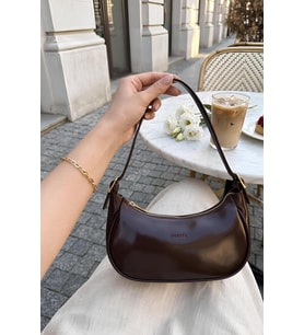 Fermuarlı Yan Toka Detaylı Trend Model Minimalist Kadın Kol ve Omuz Askılı Baget Çanta