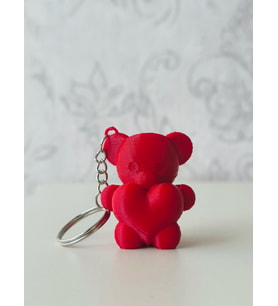 Anahtarlık Teddy Sevimli Hediyelik Anahtarlık Ayıcık TURKUAZ (Kırmızı)