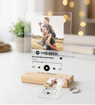 Kişiye Özel Spotify Plak ve Spotify Anahtarlık Seti