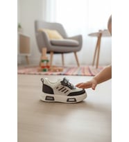 Enoch Çocuk Ortopedik Tabanlı Esnek Fileli Cırt Cırtlı Dinamik Sneaker Ayakkabı