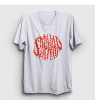 Presmono Unisex Beyaz Sapnap V2 Flame Alev Ateş Minecraft T-Shirt 504208tt (Beyaz)