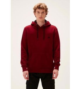 Bad Bear Bad Neck Kapüşonlu Erkek Lava Sweatshirt Bordo