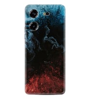 Tecno Pova 5 Kılıf Resimli Desenli Baskılı Silikon Red Blue Black Abstact 1386