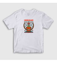 Presmono Unisex Çocuk Beyaz Water Is Life Çiçek T-Shirt 289400tt (Beyaz)