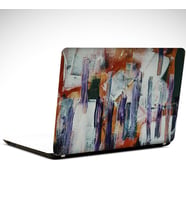 Beyaz Mavi Soyut Laptop Sticker 19 inch (40,5X27CM)