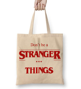 Stranger Things 001 Bez Çanta Uzun Saplı