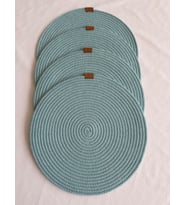 Yuvarlak Amerikan Servis Sofra Altlığı, Masa Dekoru Supla  33cm 4lü (Mint Yeşili)