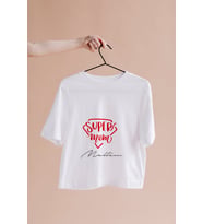 Süper Anne ( Super Mom ) Tasarımlı Tişört Kişiye Özel ( Unisex - Büyük - Çocuk )