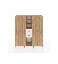 Hyperion Dolap 15 Raflı 2 Çekmeceli 4 Kapaklı 220x44x243 Çam-Çam/Aytaşı