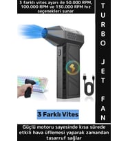 Kompakt Klavye Bilgisayar Eşya Mangal Araç Kir Toz Temizlik 3 Vites Ayarlı Hafif Taşınabilir Jet Fan