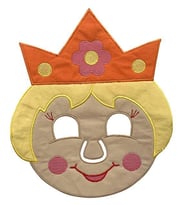 Kraliçe Figürlü Maske (Bej)