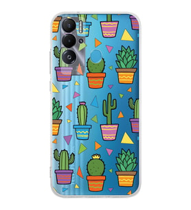 PrintiFy Teco Pova Neo ile Uyumlu 1mm Slim Fit Water Color 4 Baskılı Şeffaf  Kılıf