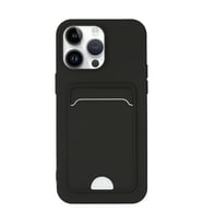 iPhone 14 Pro Kılıf Kelvin Kartvizitli Silikon - Siyah