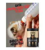 Anne Sütü Destekli Yavru Kedi Süt Tozu Biberon Hediyeli 200 gr