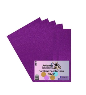 Mor Simli Karton 35x50 5 Adet Artlantis Simli Karton Mor 5 Adet 35*50