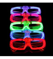 Kırmızı LED Işıklı Parti Gözlüğü 3 Modlu – Glow &amp; Gece Eğlence Gözlüğü