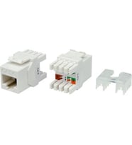URANIUM KJ-UC6-18044 CAT6 UTP 180 DERECE KEYSTONE JACK BEYAZ RENK