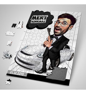 Kişiye Özel Hediye 240 Parça Ajan Karikatürlü Puzzle