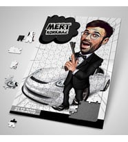 Kişiye Özel Hediye 240 Parça Ajan Karikatürlü Puzzle