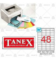 Tanex TW-2248 - 52,5 x 23 mm Laser Etiket 100 Adet Ücretsiz Kargo