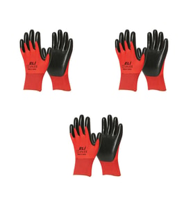 Eli Nitril İş Güvenlik Eldiveni - Kırmızı - 10/XL - 3 Çift - Paket
