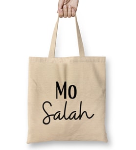 Mo Salah -BAllon D'or -The Best Player İn The World 2021 - Vintage Retro Rainbow Style Bez Çanta Uzun Saplı